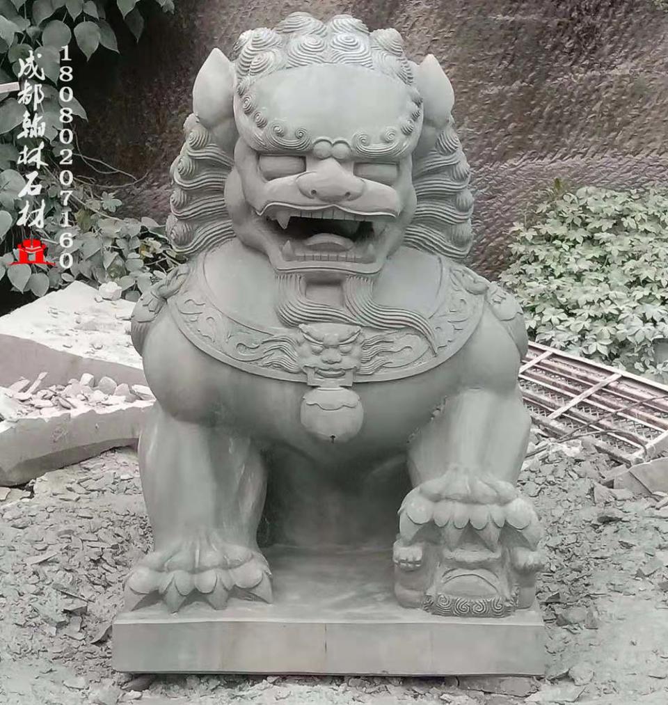四川青石石雕獅子