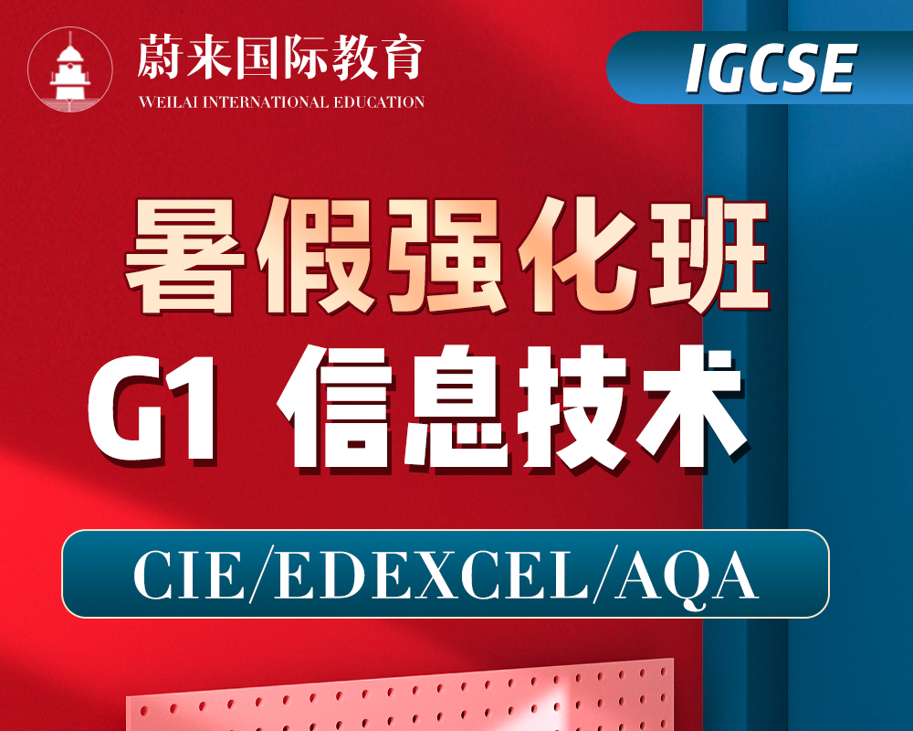 【IGCSE-G1】暑假强化班【信息技术】 