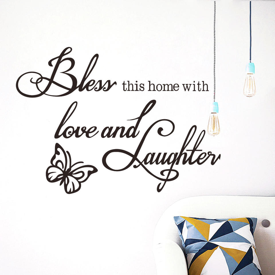 Bless home wall decal
