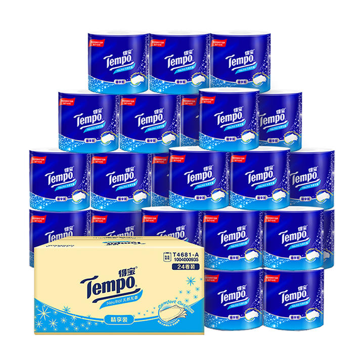 【天 猫 超 市】Tempo/得宝 卷纸 135克*24卷，拍2件，133.82元。