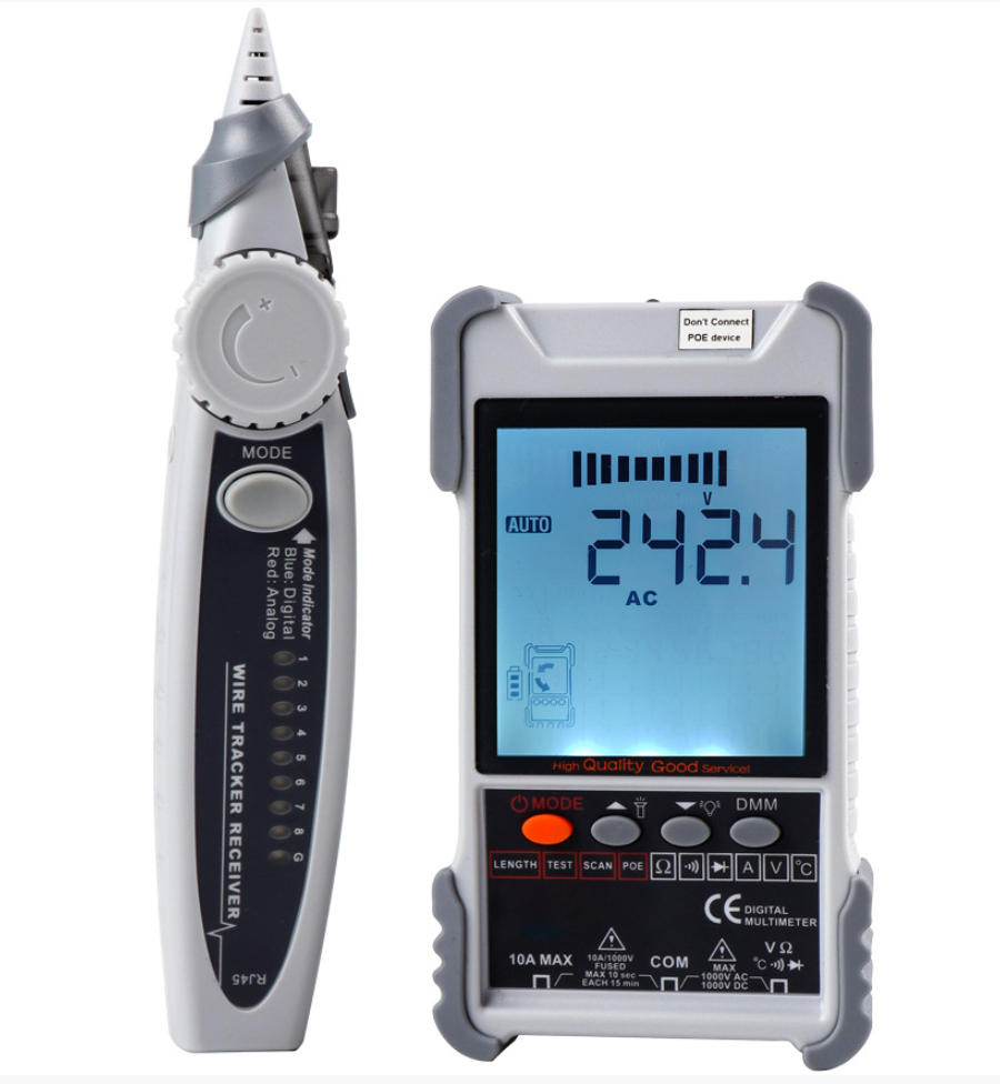 Digital Wire Tracker Cable Length Tester with PoE Multimeter function GY-616/618