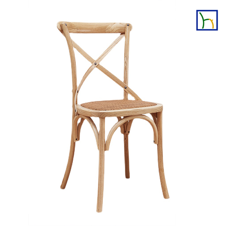 Classical Solid Wood Chair with X Style Backrest